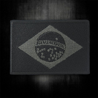 Bordado Bandeira do Brasil Preta MD