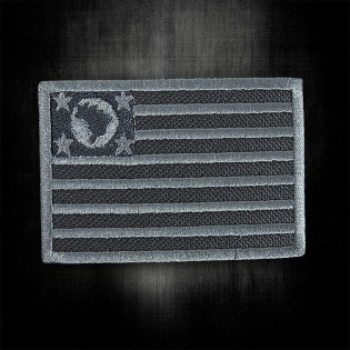 Bordado Bandeira São Paulo Preta - Grande