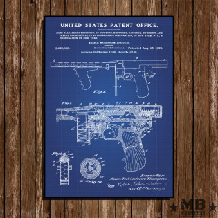Poster Patent Thompson 1922 - Fundo Azul