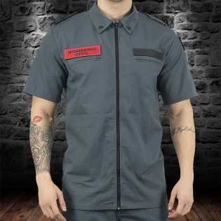 Camisa Bombeiro Civil Rip Stop - Verde Petróleo