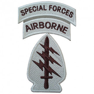 Bordado Special Forces Airborne Fundo Bege
