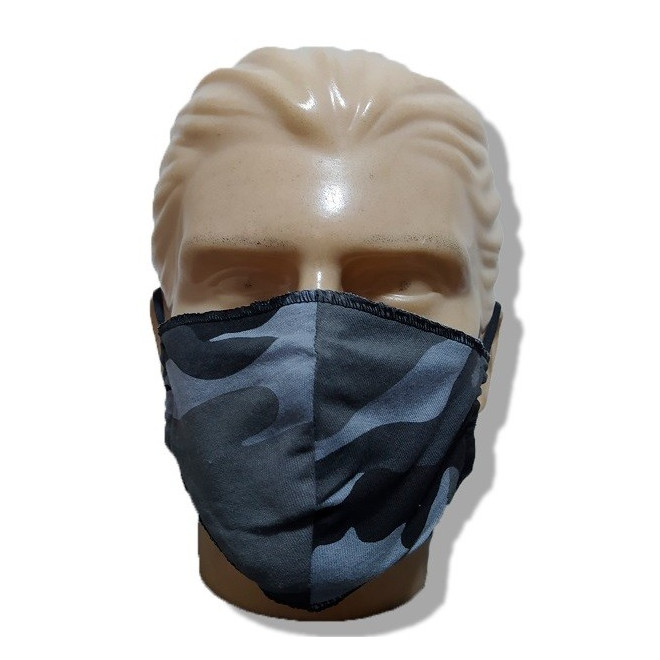 Mascara de Proteção Lavável Malha -Camo Urbano - Pacote com 3