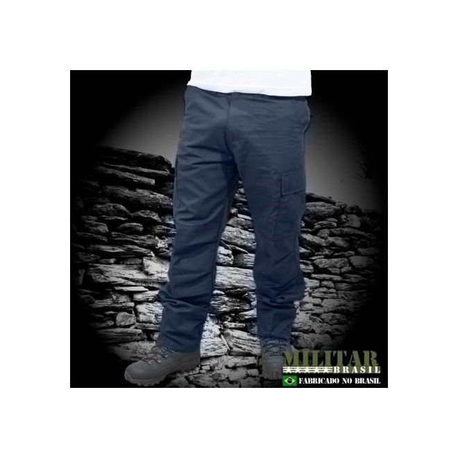 calça tatica azul escuro