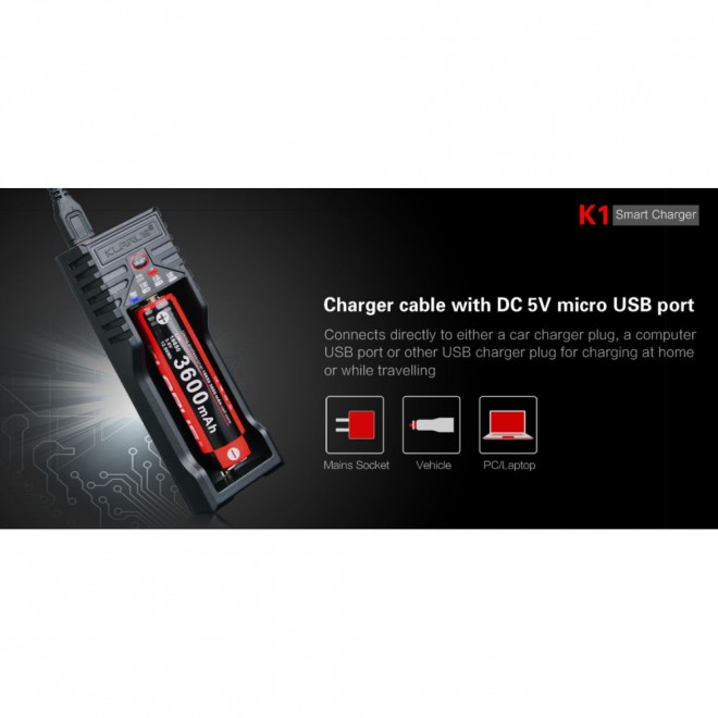 Carregador Klarus K1 com USB