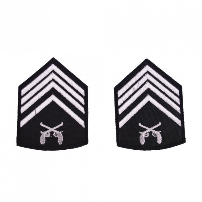 Divisa Bordada 2º Sargento o par - Preto