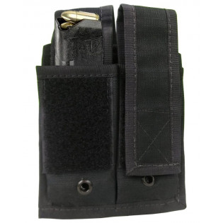 Porta Carregador Pistola Duplo Molle - Preto