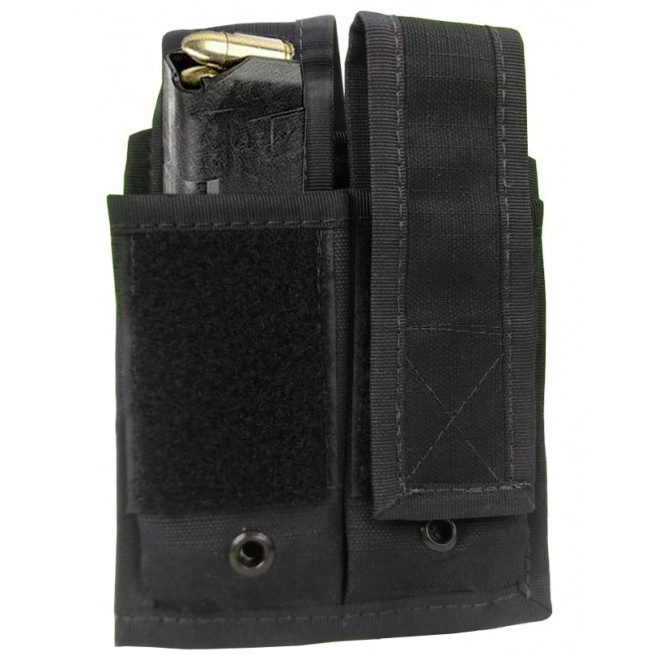 Porta Carregador Pistola Duplo Molle - Preto