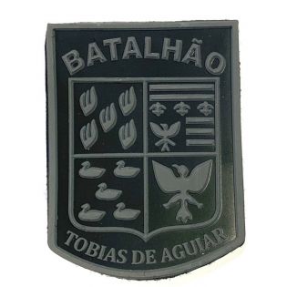 Brasão Emborrachado Tobias de aguiar - Preto e Cinza