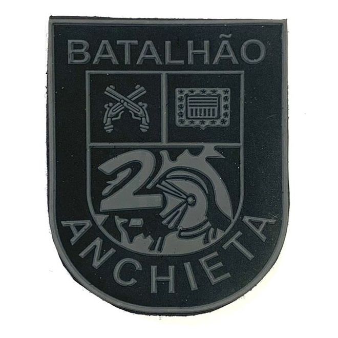 Brasão Emborrachado 2º de Choque - Preto e Cinza
