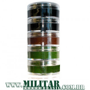 Kit Camuflagem - 3 Cores - Preto, Marrom, Verde