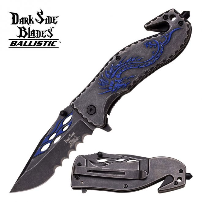 Canivete Dark Side Blades by Master Cutlery abertura assistida DS-A026BL