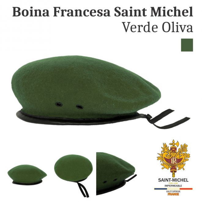 Boina Francesa Saint-Michel 100% Lã - Verde Oliva