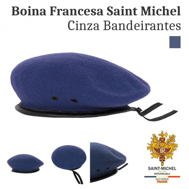 Boina Francesa Saint-Michel 100% Lã - Cinza Bandeirantes