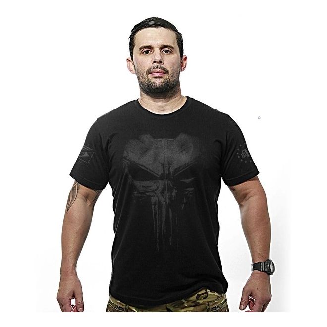 Camiseta Militar Dark Line Punisher Plate