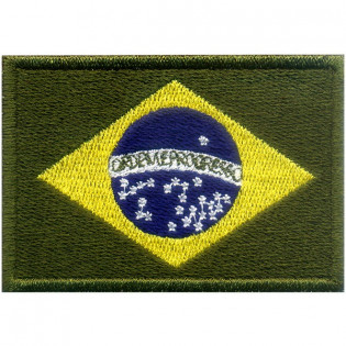 Bordado Bandeira do Brasil Verde Grande