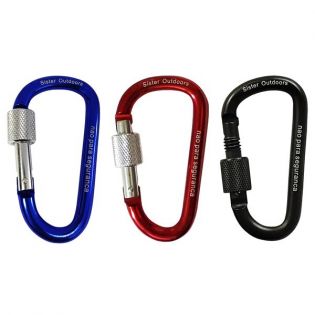 Mini Mosquetão trava de Aluminio 8mm - Cores Sortidas