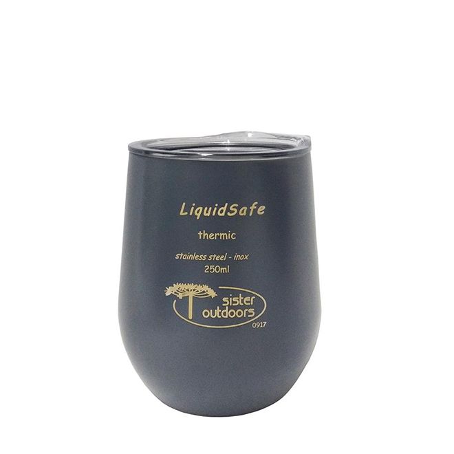 Copo térmico LiquidSafe Chubby 250ml Cinza