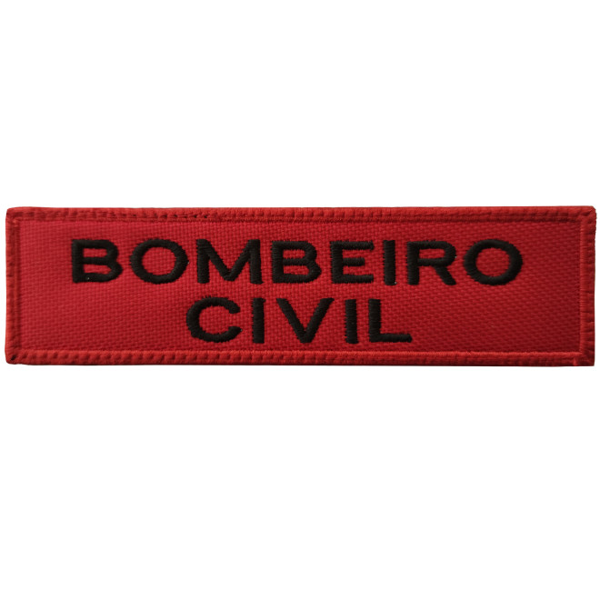 Bordado Tarja Bombeiro Civil 13 x 3,5cm