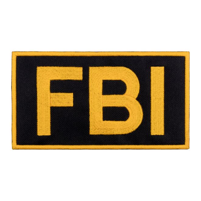 Bordado Tarja FBI Amarelo 