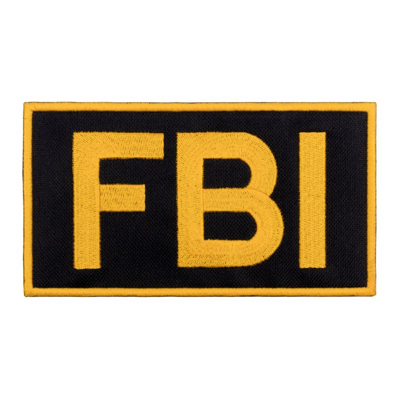 Bordado Tarja FBI Amarelo