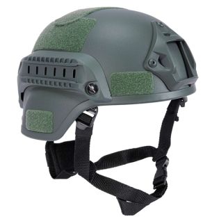 Capacete Tático Militar com proteção de orelha - Verde
