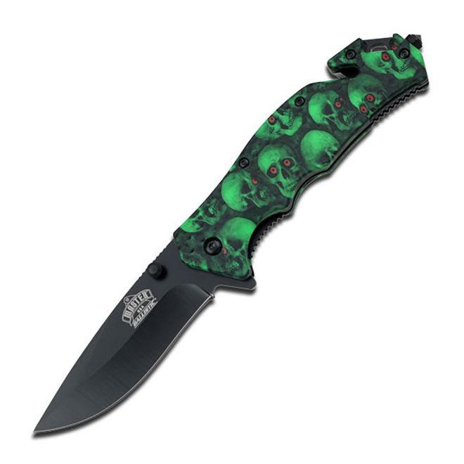 Canivete Dark Side Blades by Master Cutlery abertura assistida DS-A014RD