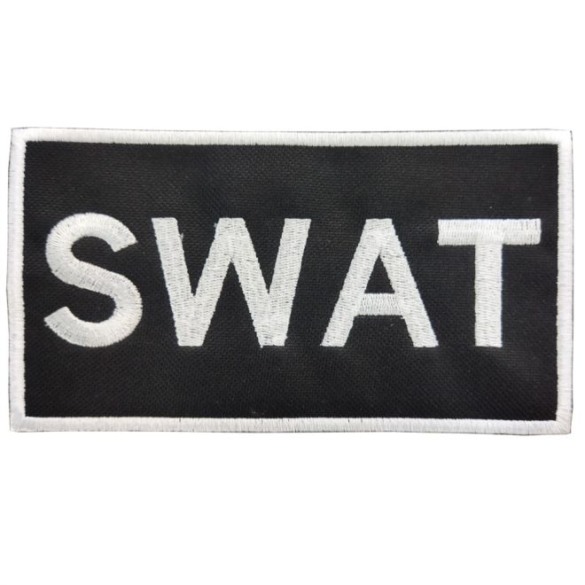 Bordado Swat Branco c/ Velkro - para colete Tático