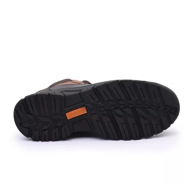 Bota Coturno Adventure Gogowear 100% Couro Tiger cor Preto Castor