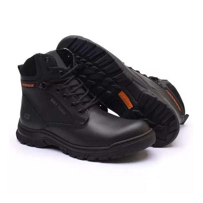 Bota Coturno Adventure Gogowear 100% Couro ref GW10 cor Preto