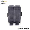 Porta Carregador de Pistola Duplo Modular - Cinza Bandeirantes