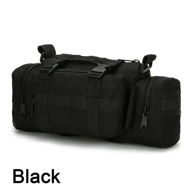 Pochete Bolsa Tatica Militar Porta Treco Caminhada - Preto