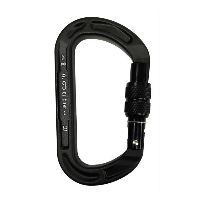 Mosquetão Semi Oval com Trava de Rosca 40kn