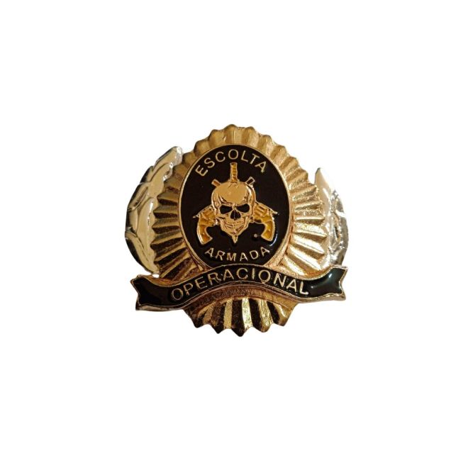 Distintivo de Boina Agente de Segurança - Preto