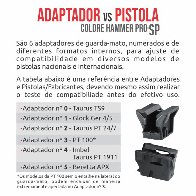 Coldre Hammer Pro II PMSP - Preto