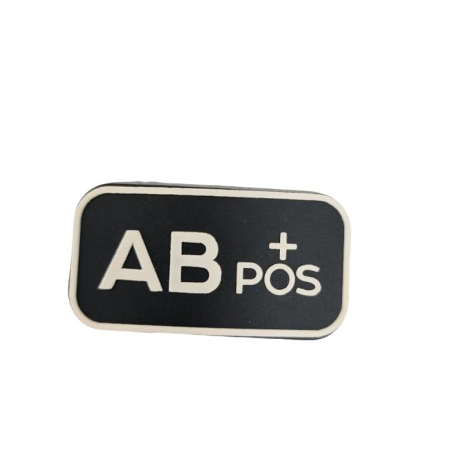 Tipo Sanguineo emborrachado AB POS Branco