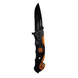 Canivete Tático WSOM Resgate Tactical Knife – Preto com Laranja