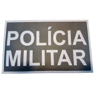 Tarja Emborrachado Policia Militar Colete - Preto e Cinza