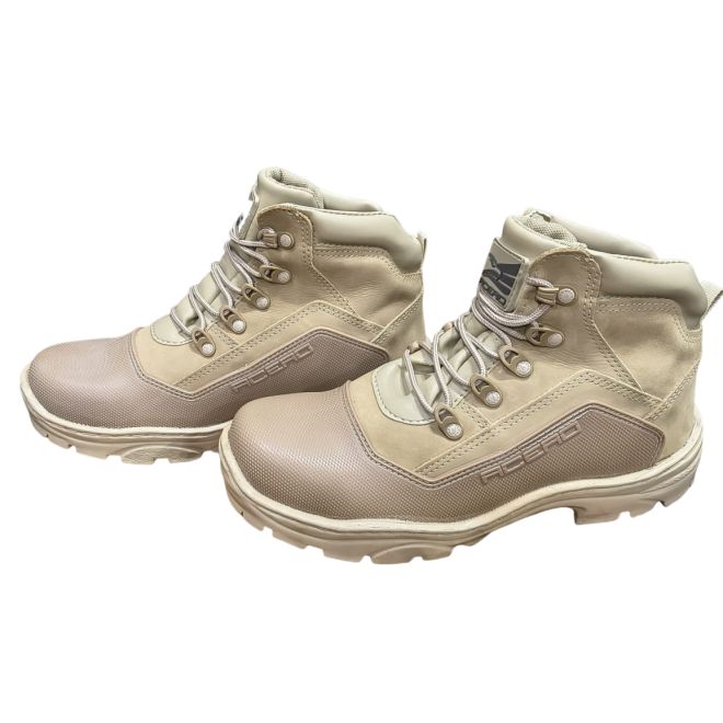 Bota Cano Curto Emborrachado Militar Areia