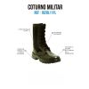 Coturno Militar Couro Lona Bico Composite