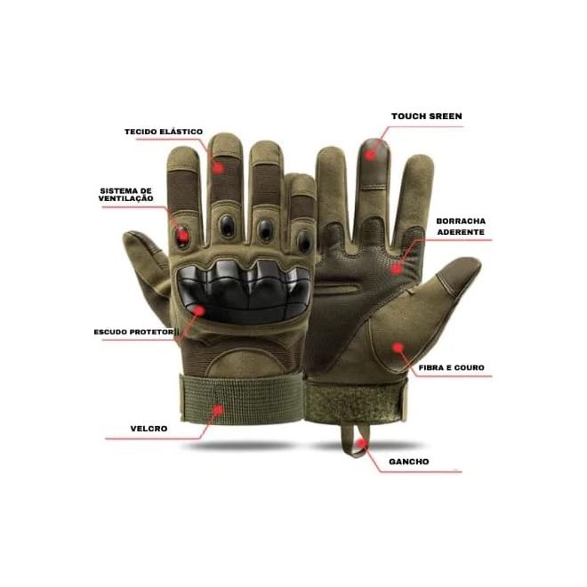 Luva Tática DawSom HW-401099 - Verde