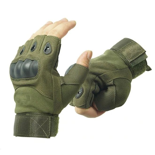Luva Militar Meio Dedo DawSomHW-401096 - Verde