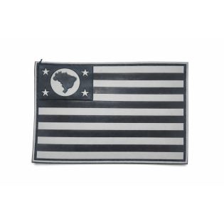 Bandeira Emborrachada São Paulo Cinza e Preto