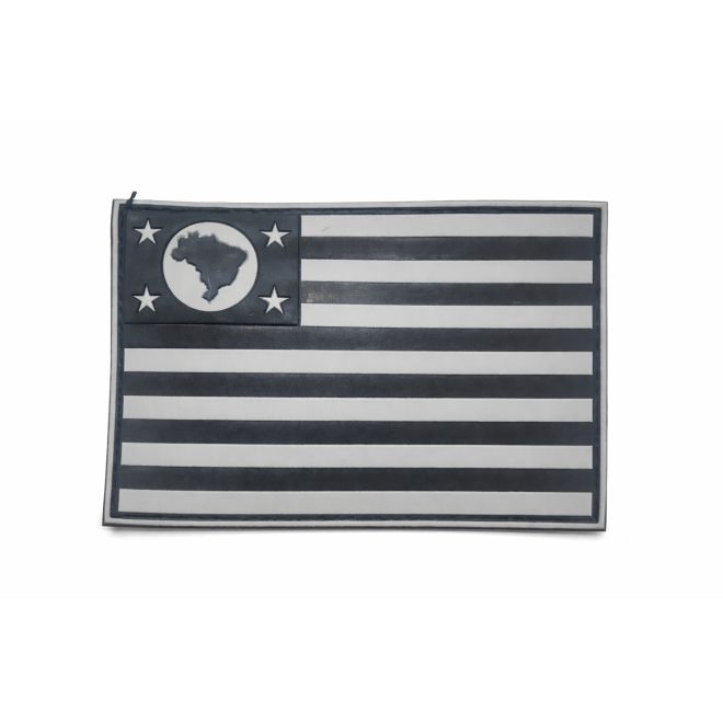 Bandeira Emborrachada São Paulo Cinza e Preto