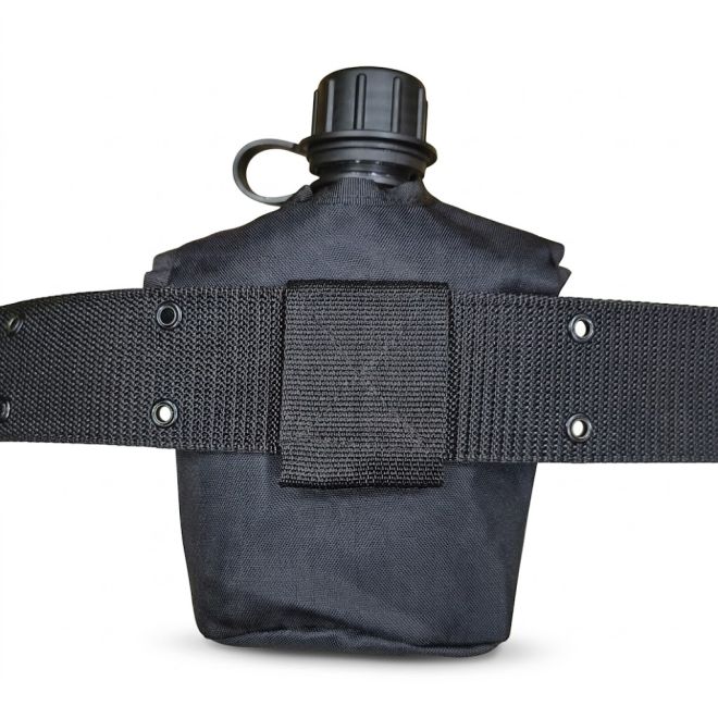 Porta Cantil Militar Simples - Preto - não acompanha o cantil