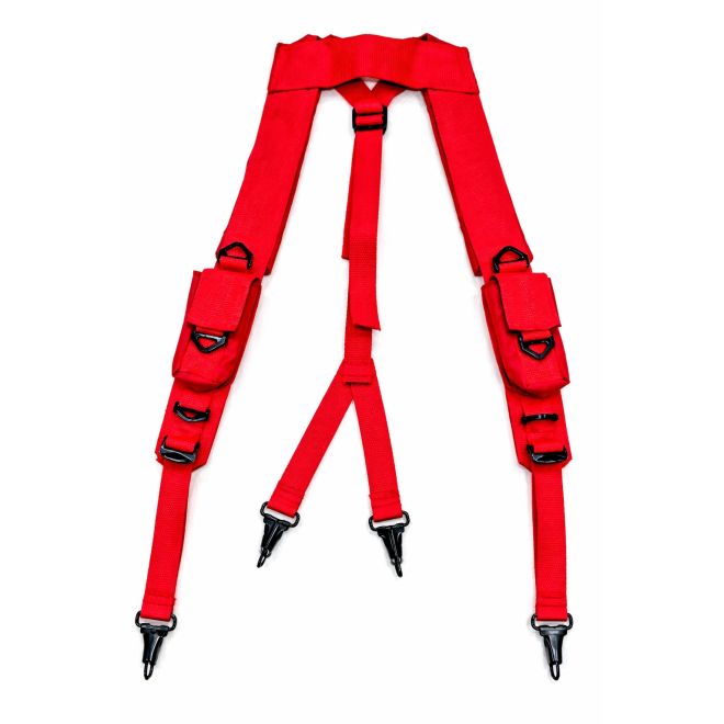 Suspensório com Bolsos - Vermelho