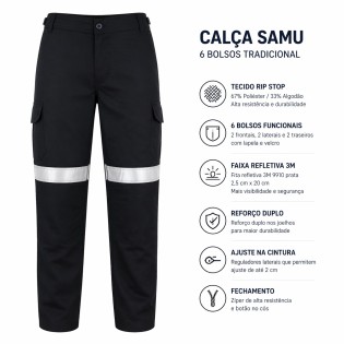 Calça SAMU Operacional - Azul