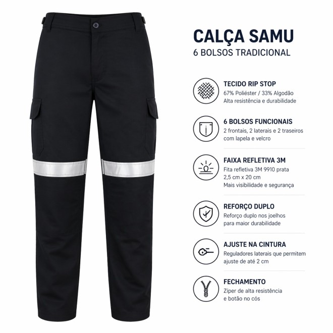 Calça SAMU Operacional - Azul