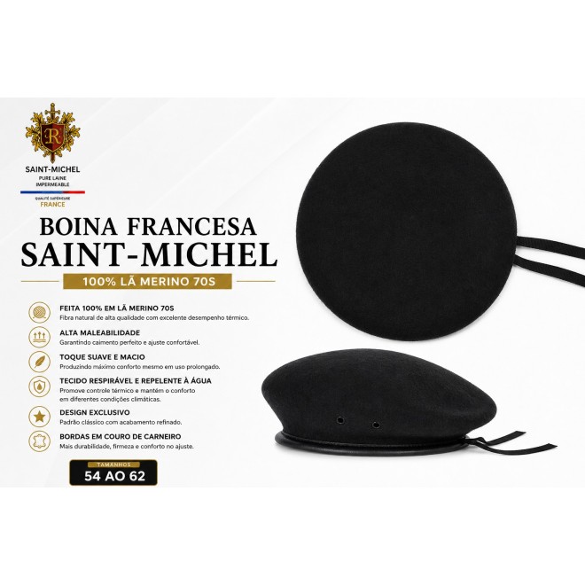 Boina Francesa Saint-Michel 100% Lã -...