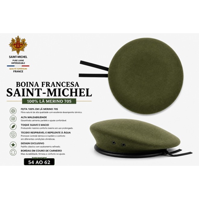 Boina Francesa Saint-Michel 100% Lã -...