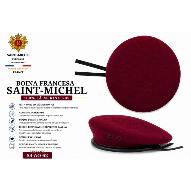 Boina Francesa Saint-Michel 100% Lã -...